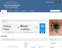 Tablet Screenshot of prepgridiron.com